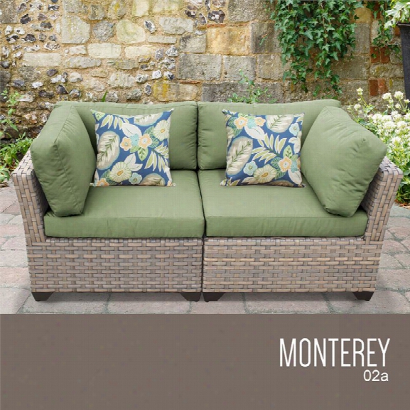 Tkc Monterey Patio Wicker Loveseat In Green