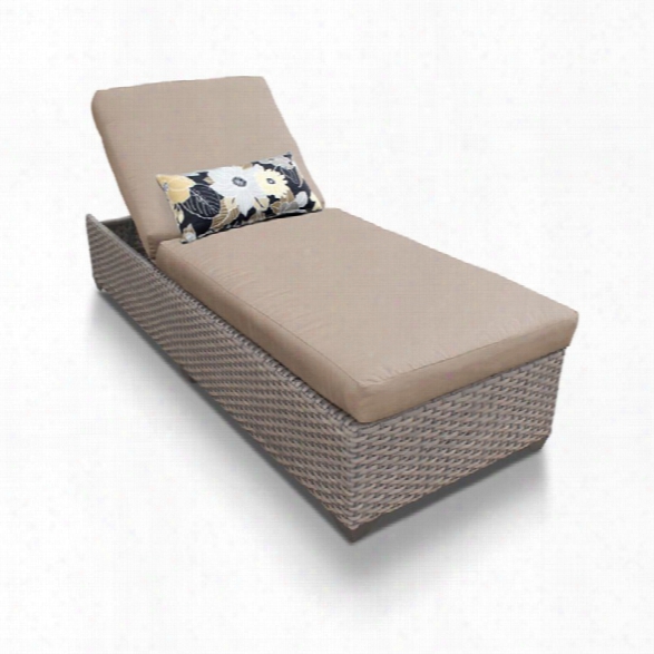 Tkc Oasis Patio Chaise Lounge In Wheat