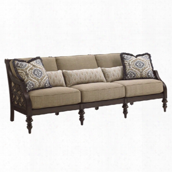 Tommy Bahama Negro Sands Patio Sofa In Brown Texture