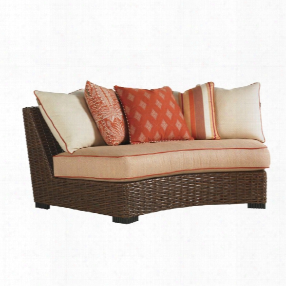 Tommy Bahama Ocean Club Pacifica Patio Armless Curve Sofa In Sienna