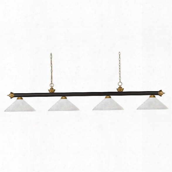 Z-lite Riviera 4 Light Billiard Light In Bronze And White Linen