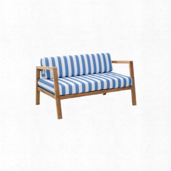 Zuo Bilander Outdoor Fabric Sofa In Blue And White