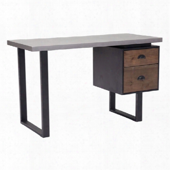 Zuo Den Writing Desk In Old Fir And Metal