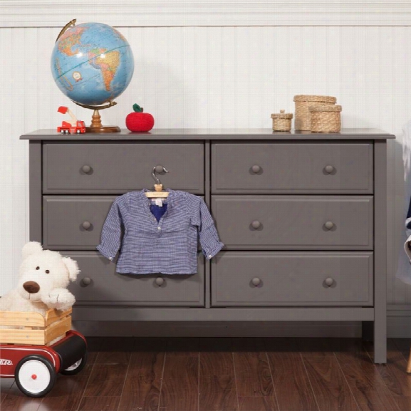 Davinci Jayden 6 Drawer Double Dresser In Slate