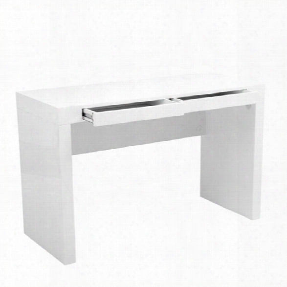 Eurostyle Donald Desk 47x20 In White Lacquer