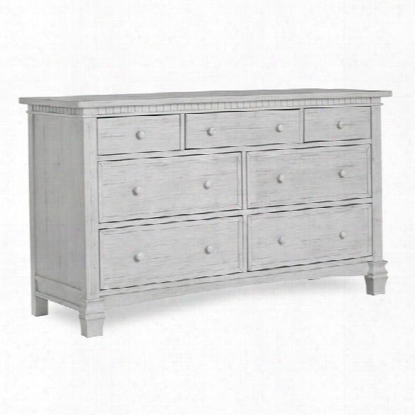 Evolur Cheyenne / Santa Fe 7 Drawer Double Dresser In Antique Mist