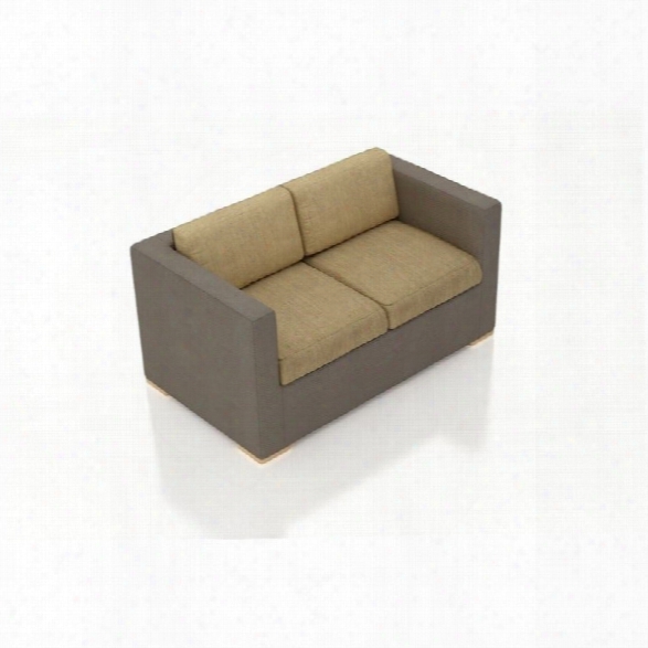 Harmonia Living Element Patio Loveseat In Heather Beige