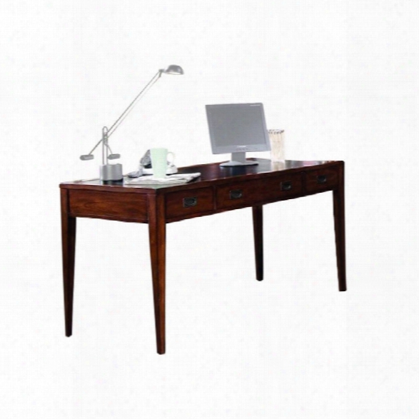 Hooker Furniture Danforth Executive Leg Desk In Rich Medium Brown