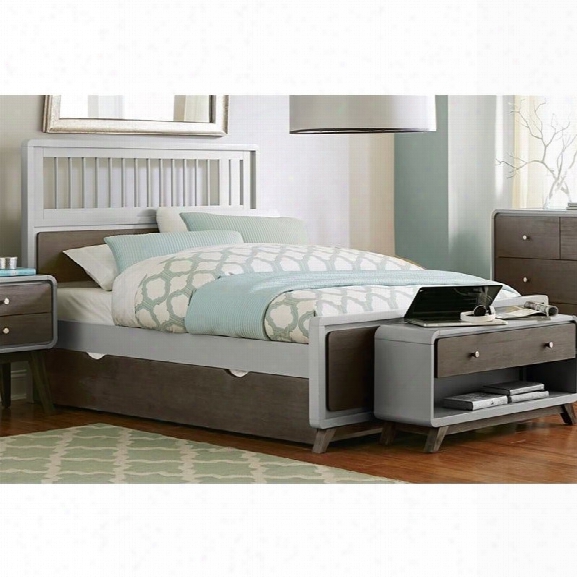 Ne Kids East End Full Spindle Bed With Trundle In Gray