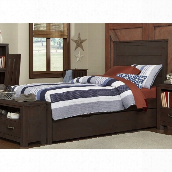 Ne Kids Highlands Alex Twin Panel Bed With Trundle In Espresso