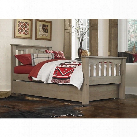 Ne Kids Highlands Harper Twin Slat Bed With Trundle In Driftwood