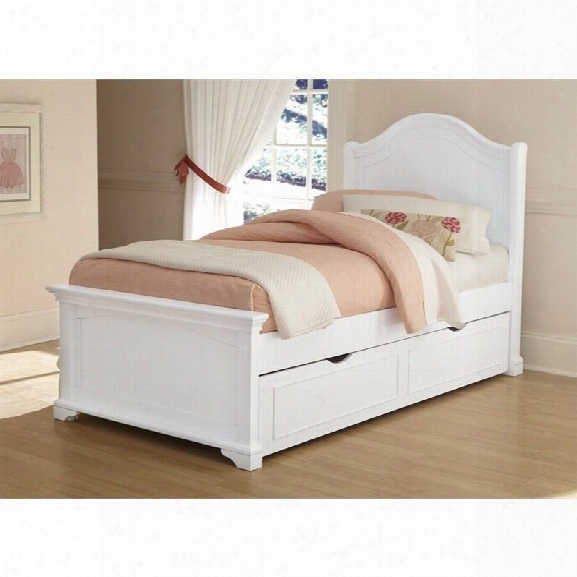 Ne Kids Walnut Street Morgan Twin Arch Bed With Trundle In White