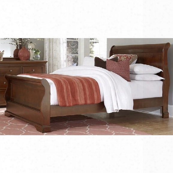 Ne Kids Walnut Street Riley Full Sleigh Bed In Chestnut