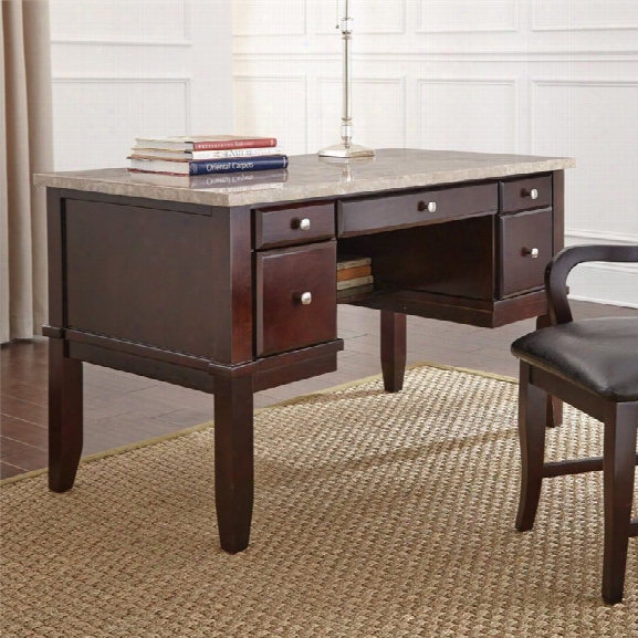 Steve Silver Monarch Desk In Codovan Dark Cherry