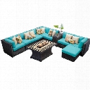 TKC Venice 10 Piece Outdoor Wicker Sofa Set in Aruba