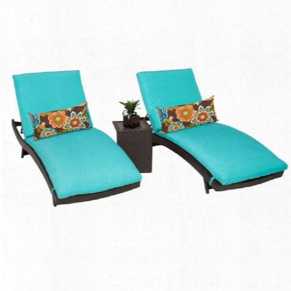 Tkc Bali 2 Wicker Patio Lounges With Side Table In Aruba