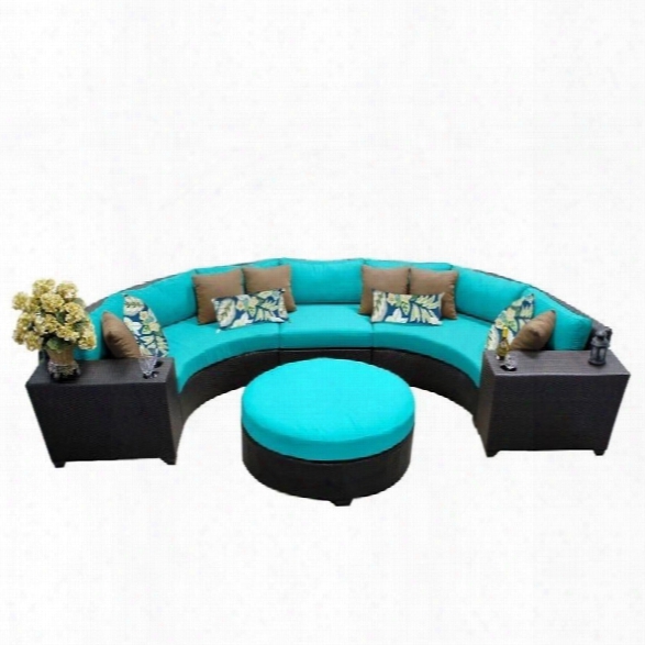 Tkc Barbados 6 Piece Outdoor Wicker Sofa Set In Aruba