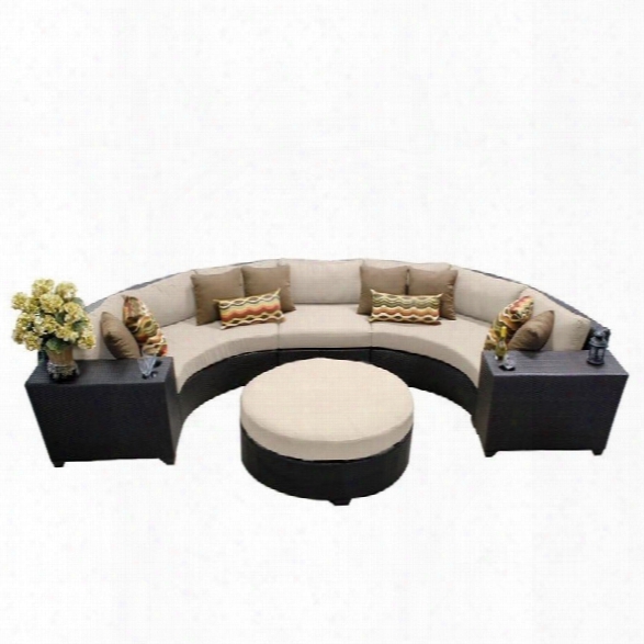 Tkc Barbados 6 Piece Outdoor Wicker Sofa Set In Beige