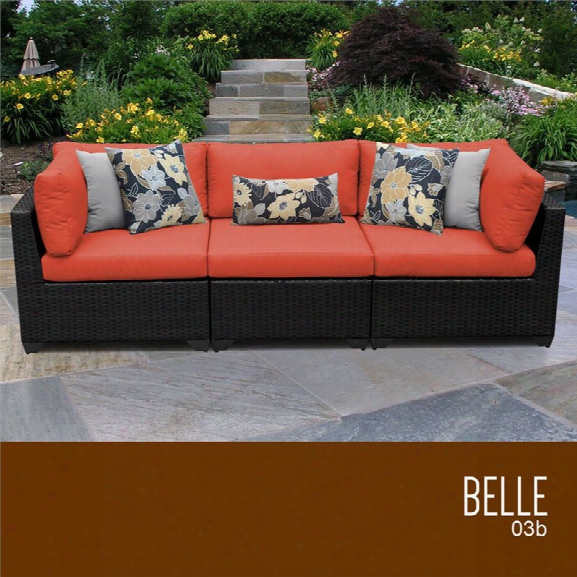 Tkc Belle 3 Piece Patio Wicker Sfoa In Orange