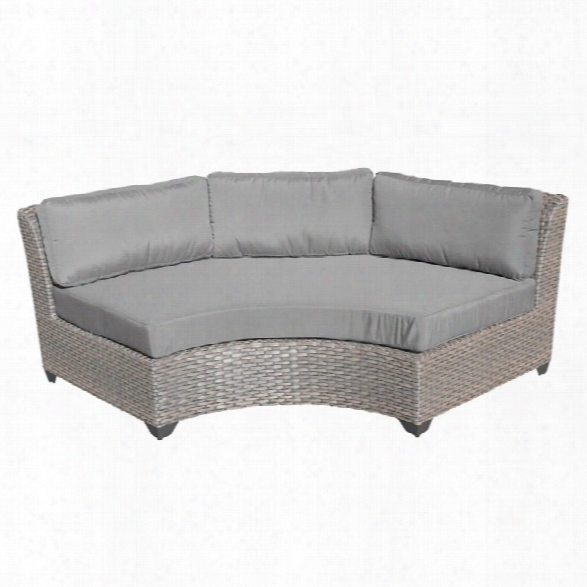 Tkc Florence Curved Armless Patio Sofa In Gray (set Of 2)