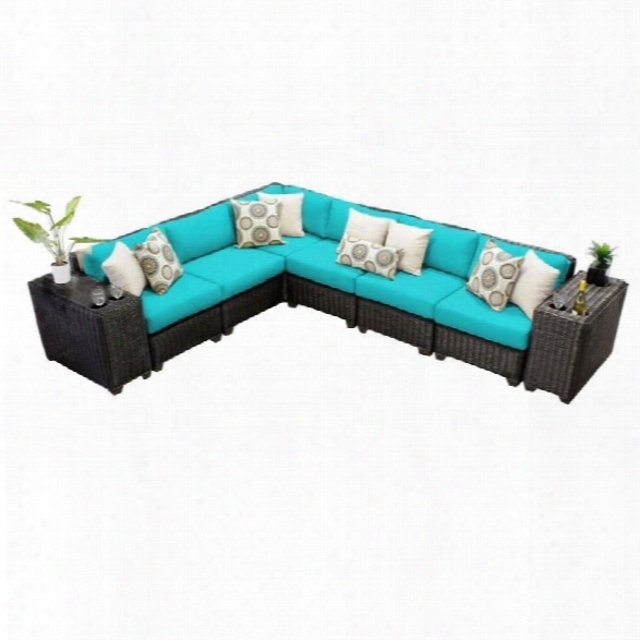 Tkc Venice 8 Piece Outdoor Wicker Sofa Set In Aruba