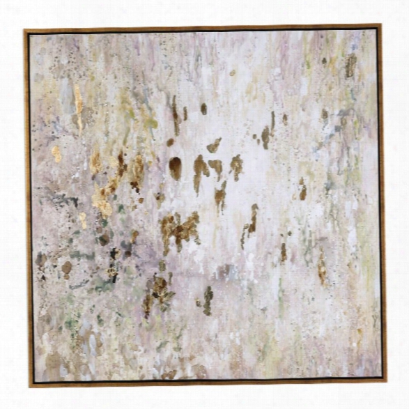 Uttermost Golden Rzindrops Modern Abstract Art In Gold Leaf