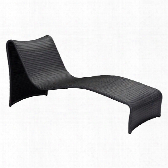 Zuo Rocky Patio Chaise Lounge In Espresso