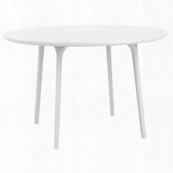 Compamia Maya 47 Round Patio Dining Table In White