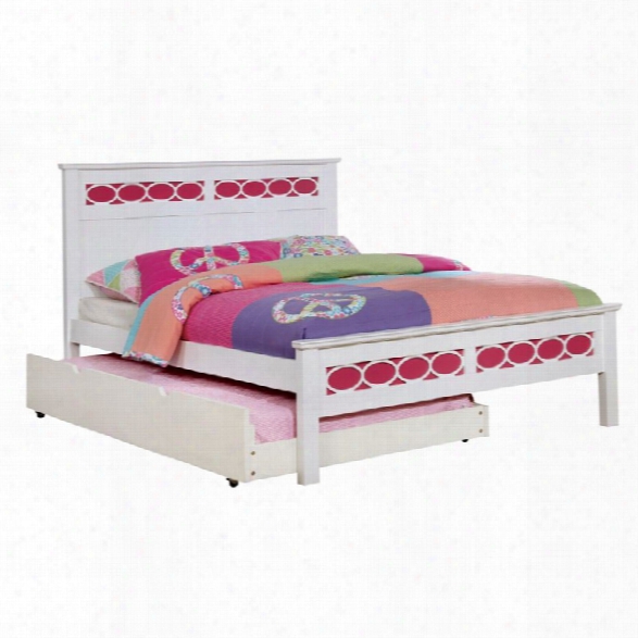 Furniture Of America Cali Contemporary Full Panel Bed In Pink