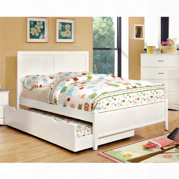 Furniture Of America Geller Full Panel Bed In Coconut White