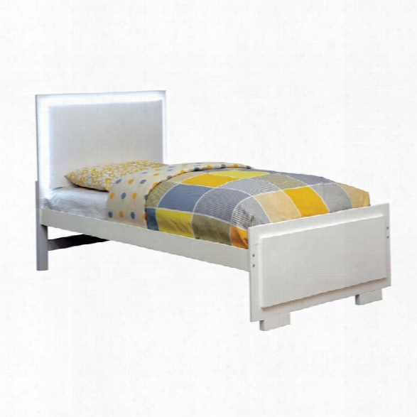 Furniture Of America Marsh Full Led Platform Bed In White