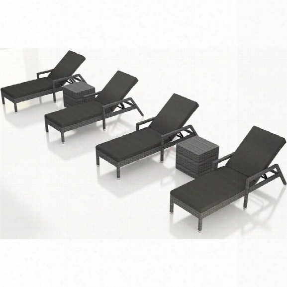 Harmonia Living District 6 Piece Patio Lounge Set In Canvas Charcoal