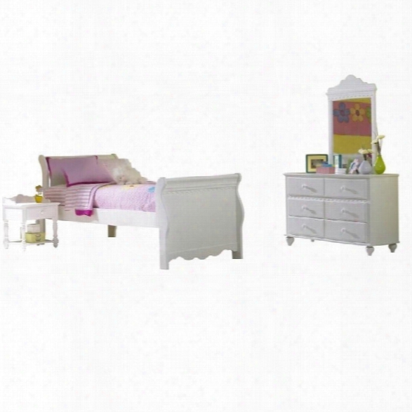 Hillsdale Lauren Sleigh Bed 4 Piece Bedroom Set-full