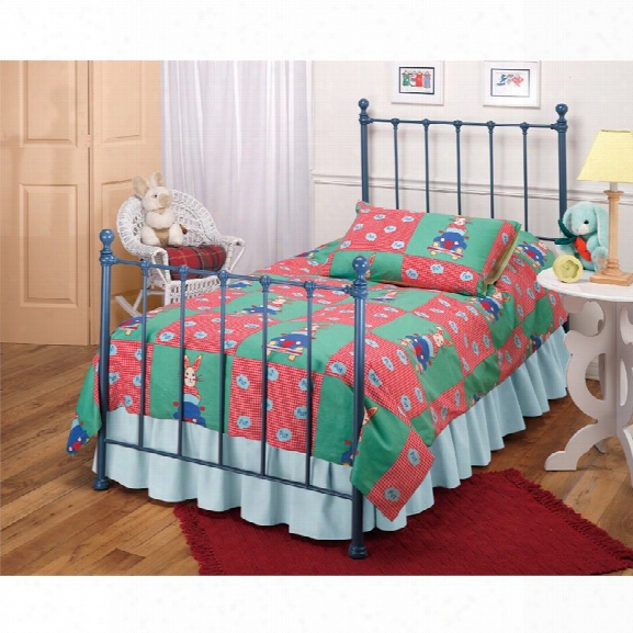 Hillsdale Molly Twin Poster Bed With Trundle In Blue