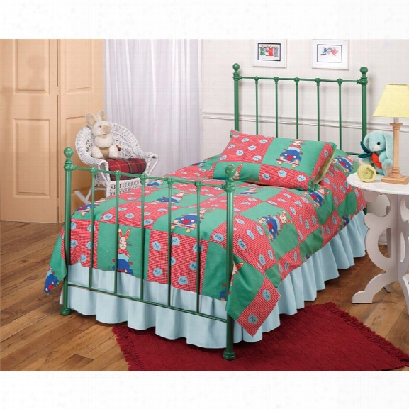 Hillsdale Molly Twin Poster Bed With Trundle In Green