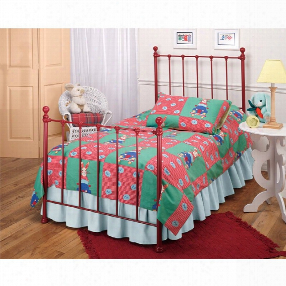 Hillsdale Molly Twin Poster Bed With Trundle In Red