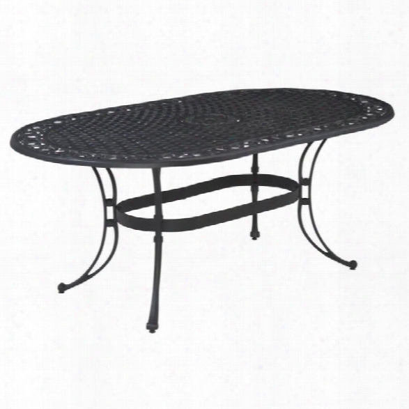 Home Styles Biscayne Oval Outdoor Dining Table In Black Finish