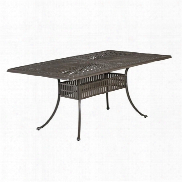 Home Styles Largo Rectangular Outdoor Dining Table In Taupe