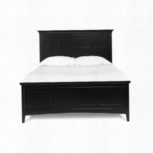 Magnussen Bennett Panel Bed With Storage Rails In Black