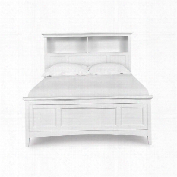 Magnussen Kenley Bookcase Bed With 2 Storage Rails In White