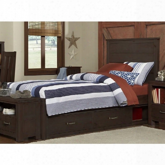 Ne Kids Highlands Alex Twin Panel Storage Bed In Espresso