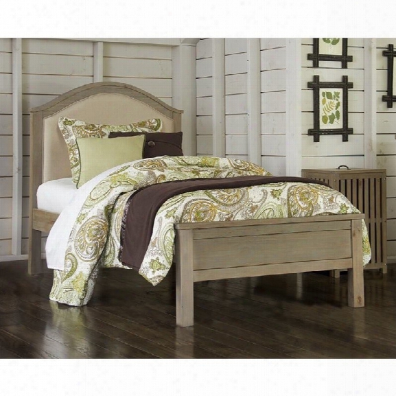 Ne Kids Highlands Bailey Twin Uppholstered Bed In Driftwood