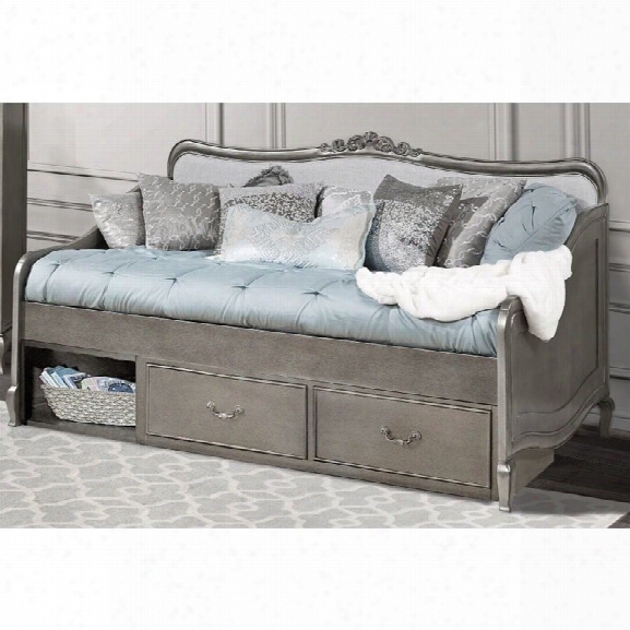 Ne Kids Kensington Elizabeth Storage Daybed In Antique Silver