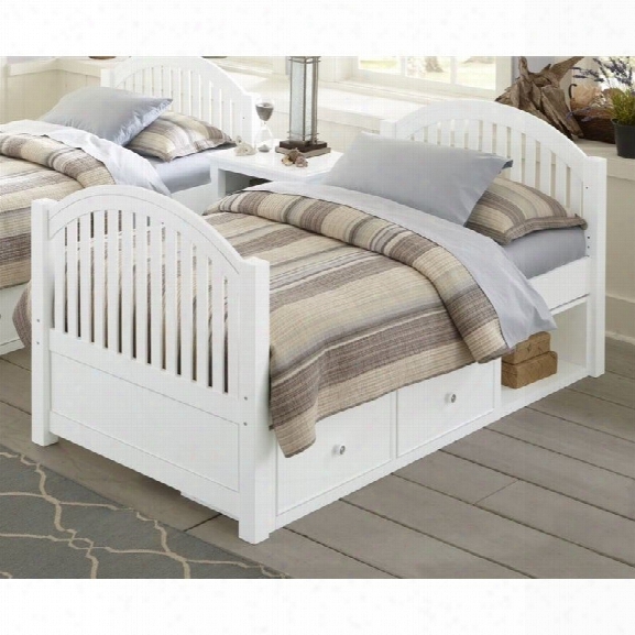Ne Kids Lake House Adrian Twin Slat Storage Bed In White