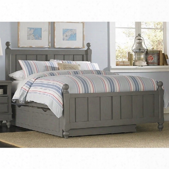 Ne Kids Lake House Kennedy Full Panel Bed With Trundle In Stone