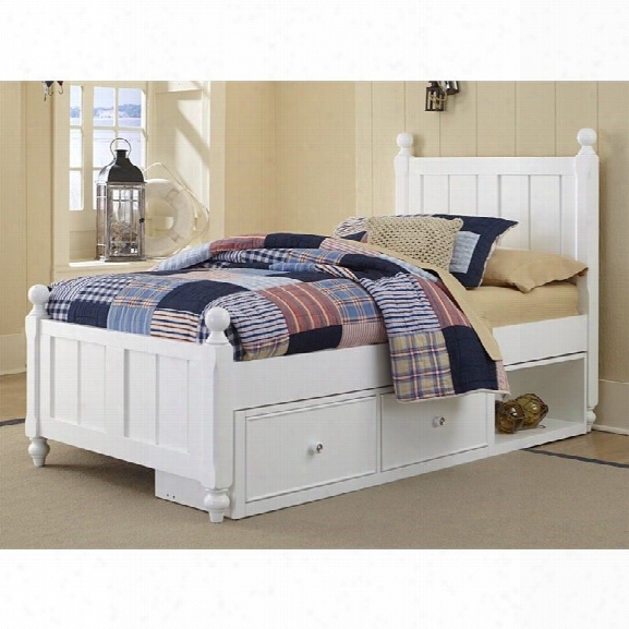 Ne Kids Lake House Kennedy Twin Storage Panel Bed In White