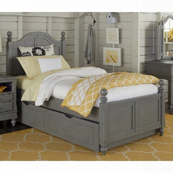 Ne Kids Lake House Payton Twin Arch Bed With Trundle In Stone