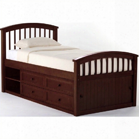 Ne Kids School House Captain Bed In Cherry-full