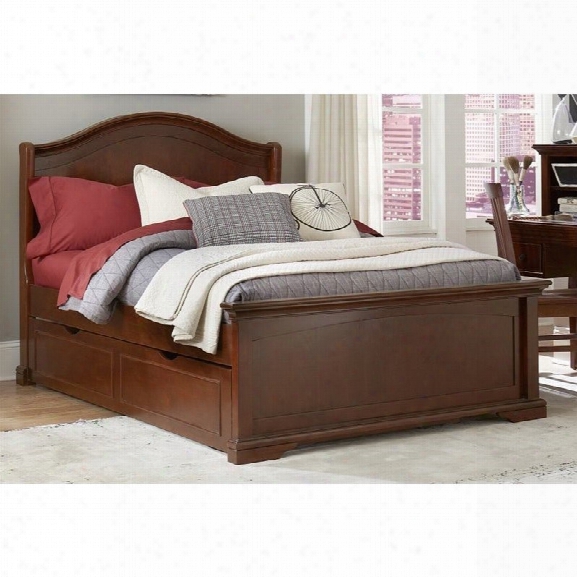 Ne Kids Walnut Street Morgan Full Arch Bed With Trundle In Chestnut