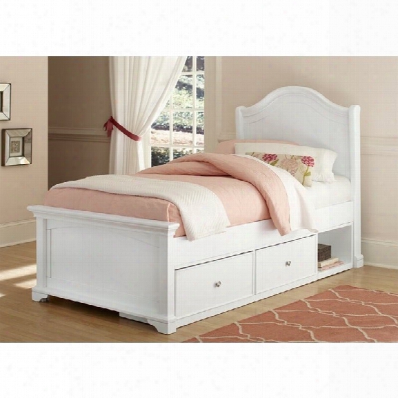 Ne Kids Walnut Street Morgan Twin Arch Storage Bed In White